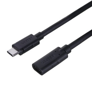 Kabel USB-C Unitek C14086BK-1M Przedłużacz, 10Gbps, 4K, PD 100W, M/F, 1m