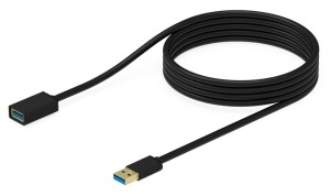 Kabel USB Krux KRX0053 USB-A => USB-A czarny 1,5m