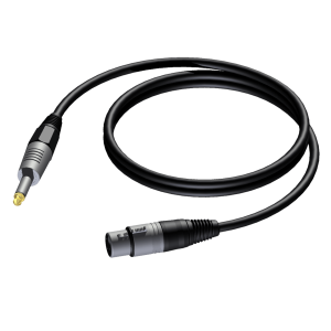 PROCAB KABEL MĘSKIE ZŁĄCZE MONO 6,3 MM – ŻEŃSKIE ZŁĄCZE XLR, 3 M