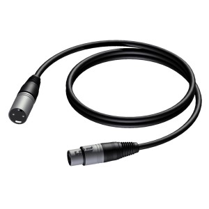 PROCAB KABEL MĘSKIE ZŁĄCZE XLR – ŻEŃSKIE ZŁĄCZE XLR, 1 M