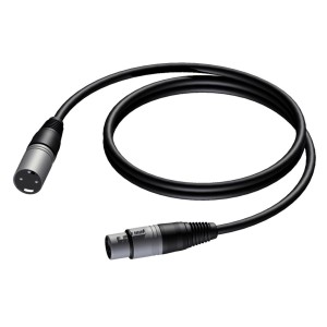 PROCAB KABEL MĘSKI ZŁĄCZE XLR – ŻEŃSKIE ZŁĄCZE XLR, 3 M
