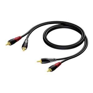 PROCAB KABEL 2 X ZŁĄCZE MĘSKIE RCA/CINCH – 2X ZŁĄCZE MĘSKIE RCA/CINCH, 3 M