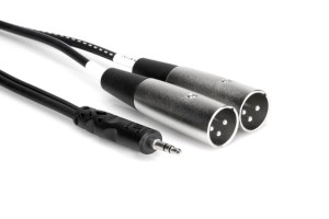 Hosa - Kabel TRS 3.5mm - 2 x XLRm 2m