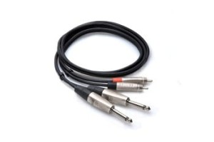 Hosa - Kabel PRO 2 x TS 6.35mm - 2 x RCA 1m