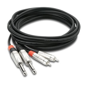 Hosa - Kabel PRO 2 x TS 6.35mm - 2 x RCA 3m