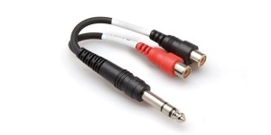 Hosa - Kabel Breakout TRS 6.35mm - 2 x gniazdo RCA