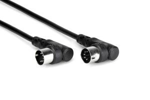 Hosa - Kabel MIDI kątowy 1.5m czarny