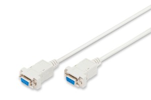 Kabel DIGITUS AK-610100-018-E DSUB9 Ż/Ż Null-Modem (przeplot) 1,8m beżowy