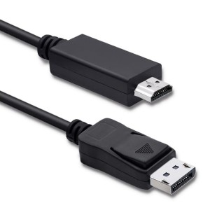Kabel Qoltec DisplayPort v1.2 męski | HDMI męski | 5K | 1m