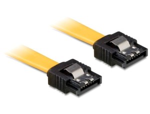 Kabel Delock SATA DATA III 0,2m z zatrzaskami metalowymi (krótkie wtyczki)