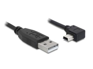 Kabel Delock mini USB kątowy prawo - USB M/M 2.0 1m czarny Canon