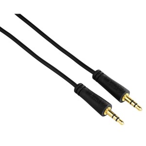 Kabel audio Hama jack 3,5 - jack 3,5 1,5M, czarny