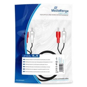 Kabel Audio/Video MediaRange MRCS128 2x RCA Plug/2x RCA Plug, 2,5m, czarny