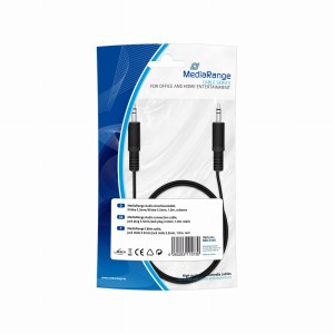 Kabel Audio MediaRange MRCS140 Jack plug 3.5mm/Jack plug 3.5mm, 1m, czarny