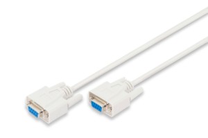 Kabel szeregowy DIGITUS 9pin /Ż - 9pin /Ż  2m biały