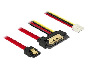 Kabel SATA Delock SATA-III 22 Pin -> SATA 7 Pin + 4 Pin Floppy 30cm