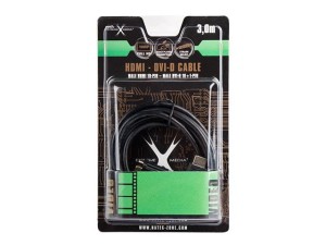 Kabel Natec Extreme Media HDMI(M)-DVI-D(M)(18+1) 3m gold (blister)