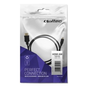 Kabel Qoltec HDMI | Micro HDMI | High speed | 4K | 30Hz |GOLD | 1m