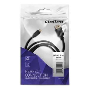 Kabel Qoltec HDMI | Micro HDMI | High speed | 4K | 30Hz | GOLD | 1.5m