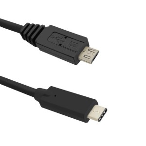 Kabel USB Qoltec 3.1 typCM / MicroUSB 2.0 AM 1,0m