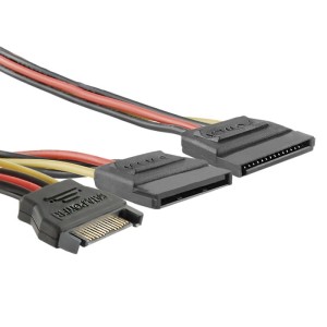 Kabel zasilający SATA Qoltec rozgałęziacz M/2*F 0,2m