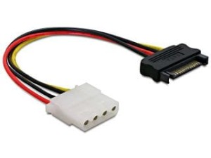 Kabel SATA zasilający(M) Delock Molex(F) 0,12m