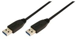 Kabel USB 3.0 LogiLink CU0038 A/A męski 1m