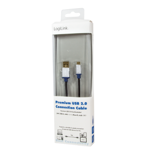 Kabel USB 2.0 LogiLink Premium BUAM210 USB A > USB B micro 1m
