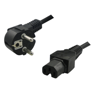 Kabel zasilający LogiLink CP105 Schuko > C15 czarny 2m