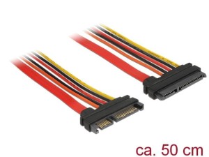Kabel SATA Data III Delock 22Pin F/M 0,5m