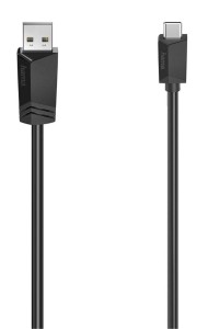 Kabel Hama USB 2.0 Typ C - USB A, 1,5m czarny