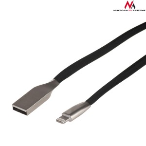 Kabel USB 2.0 Maclean MCTV-832B USB A (M) - Lightning (M) czarny, 1m