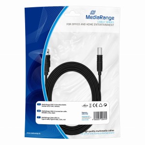 Kabel USB 2.0 MediaRange MRCS102 5m czarny