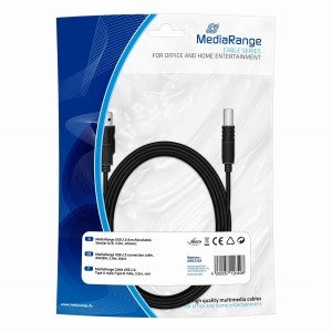 Kabel USB 2.0 MediaRange MRCS103 3m czarny