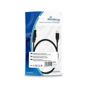 Kabel USB 2.0 MediaRange MRCS138 USB 2.0/microUSB 2.0 B plug, 1,2m, czarny