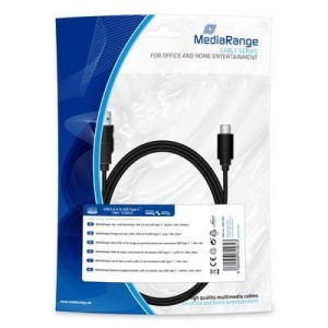 Kabel USB 3.0 MediaRange MRCS182 USB 3.0/USB Type-C, 1,8m, czarny