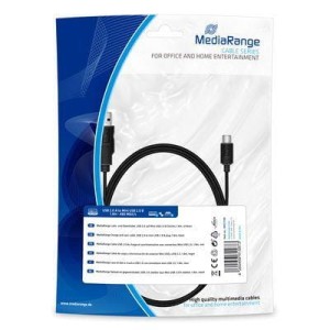 Kabel USB 2.0 MediaRange MRCS188 USB 2.0/MiniUSB 2.0 B, 1.8m, czarny