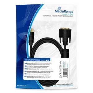 Kabel HDMI to DVI-D MediaRange MRCS132 HDMI/DVI-D, 2m, czarny