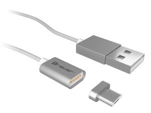 Kabel USB 2.0 Tracer TRAKBK46273 magnetyczny AM - micro 1m srebrny