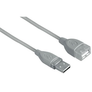 Przedłużacz USB Hama A-A 0,5m szary