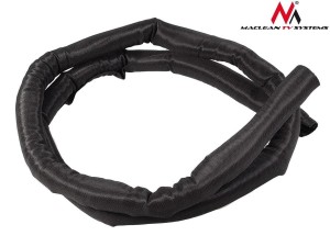 Organizator maskownica kabli Maclean MCTV-678 B 29mm, 2m czarna, samozamykająca się