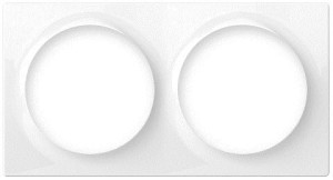 Podwójna ramka ozdobna FIBARO Double Cover Plate, biała (FG-Wx-PP-0003)