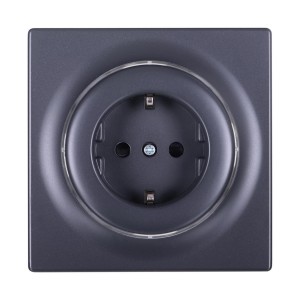 Inteligentne gniazdko FIBARO Walli Outlet Type F, antracyt (FGWSONF-011-8)