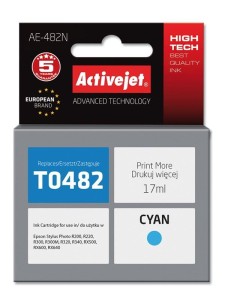 Tusz Activejet AE-482N (zamiennik Epson T0482; Supreme; 17 ml; niebieski)