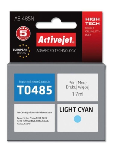 Tusz Activejet AE-485N (zamiennik Epson T0485; Supreme; 17 ml; jasny niebieski) - 293397