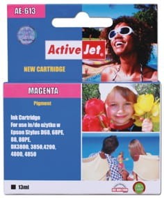 ACTIVEJET AE-613 TUSZ MAGENTA PASUJE DO DRUKARKI EPSON (ZAMIENNIK T0613) - 293424