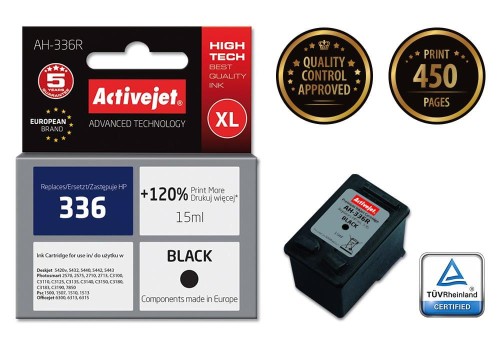 Tusz Activejet AH-336R (zamiennik HP 336 C9362EE; Premium; 15 ml; czarny) - 802273