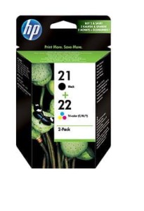 Tusz HP zestaw HP 21+HP 22, HP21+HP22=SD367AE, zawiera czarny i kolor, C9351AE+C9352AE