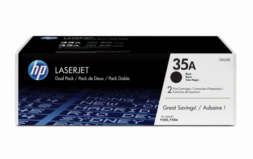 Toner HP zestaw HP 35A, HP35A=CB435AD, zawiera 2 szt. czarny CB435A - 472740