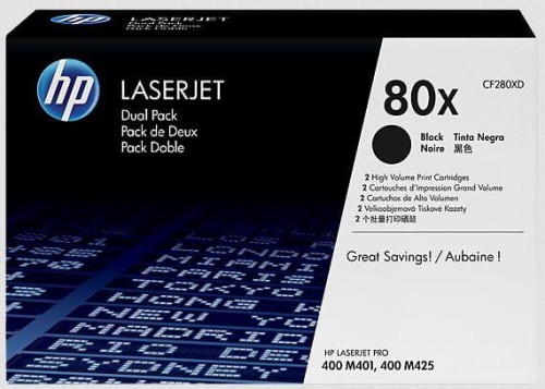 Toner HP 80X black 2pack | 2x6800str | LJ Pro 400 M401/MFP M425 - 562612